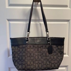 Coach Signature Mini Kelsey grey/black Tote